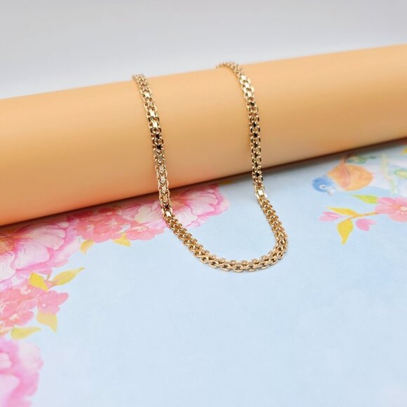 Chunky Rose Gold Chain Necklace, 24 Inch, Gold Plated Over Brass, XPNL0107 - Picture 6 of 12